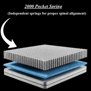Dreamoria Sleep PlushAlign 2000 Pocket Mattress