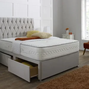 Dreamoria Belgravia ButtonCraft Divan Bed Set Belgravia ButtonCraft Divan Bed Set, cheap divan beds, 4 drawer divan, divan with storage, divan with drawers,