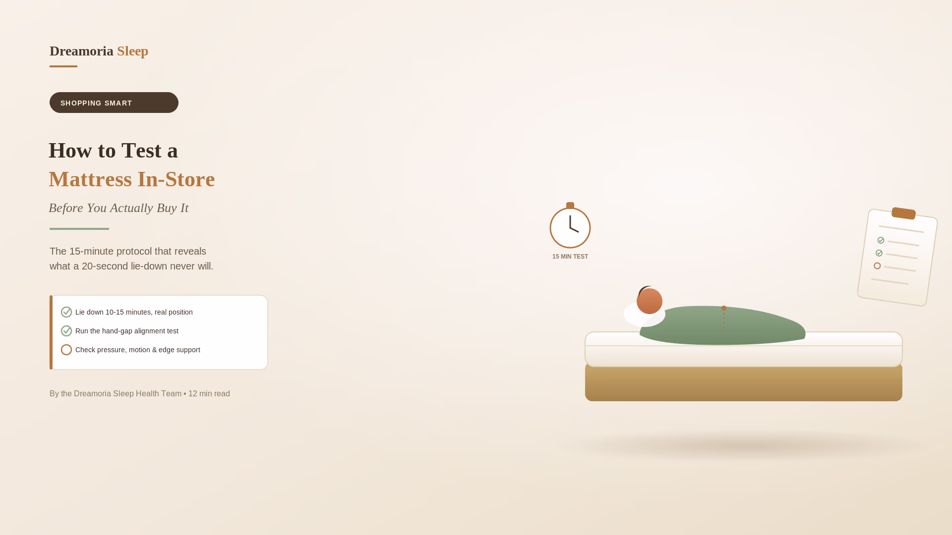 ow to Test an Orthopedic Mattress in the Store | Dreamoria Sleep